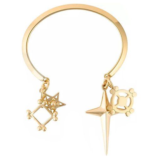 Delicate Pentagram Cross Cuff Bracelet pour les femmes - d'or 