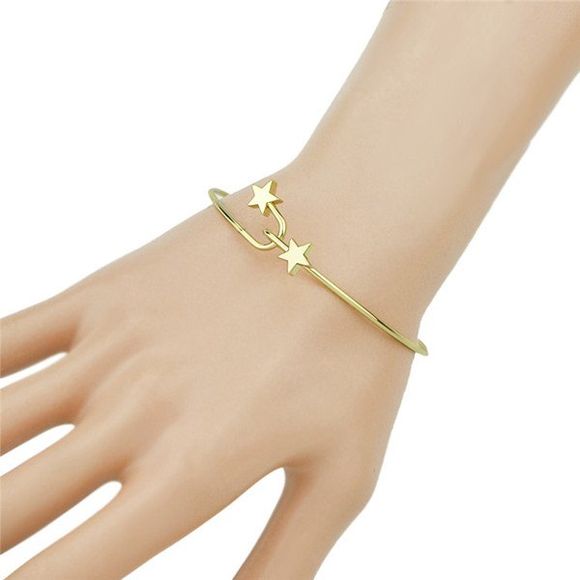 Chic étoile à cinq branches Shape Agrémentée femmes s 'Cuff Bracelet - d'or 