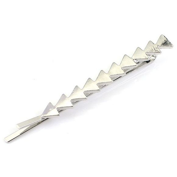 Simple Solid Color Triangle Hairpin pour les femmes - Argent 