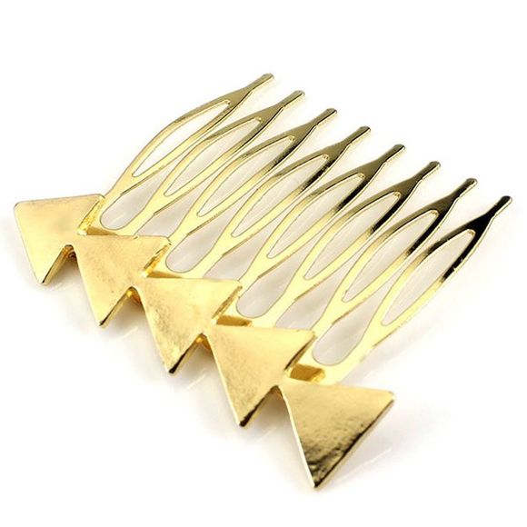 Simple Solide Peigne Couleur Triangle cheveux pour les femmes - d'or 