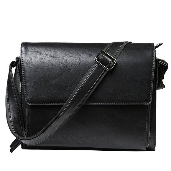 s 'Messenger Bag Casual Couleur Noir et Zip design Men - Noir 