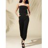 Attractive Strapless Pocket Design Women's Jumpsuit - Noir S