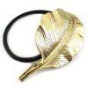 Simple Big Feuille Elastic Band cheveux pour les femmes - d'or 