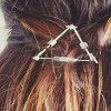 Simple Solide Couleur Flèche Triangle Hairpin pour les femmes - Argent 