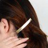 Simple Solid Color Rectangle Hairpin For Women - d'or 