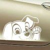 Chic Motif Puppy étanche autocollant de voiture pour Fournitures Automobile décoratifs - Blanc 