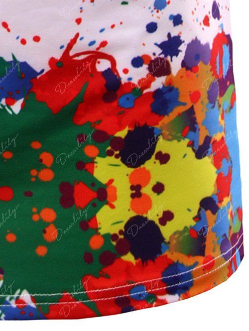 DressLily Com Photo Gallery Crew Neck Colorful Splatter Paint Print   20160525142538 90405 