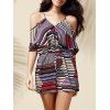 Fashionable Hollow Out Striped Women's Romper - Rouge XL