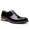 Fashionable Black Colour and Elastic Design Men's Formal Shoes - Noir 40