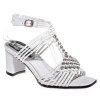 Trendy strass et Sandals Tissage design Femmes  's - Blanc 35