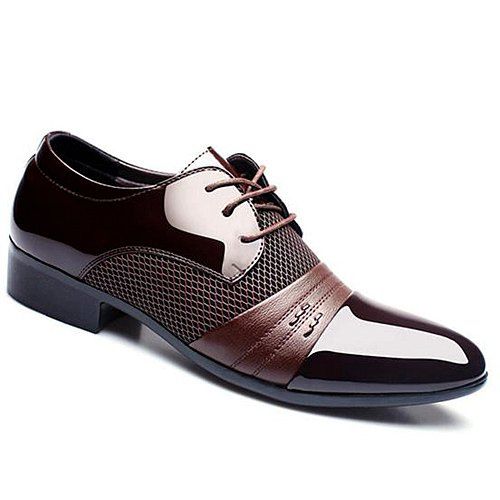 Chaussures formelles Splicing élégant et pointu design Men  's - Brun 41