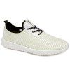Stylish Hit Color and Lace-Up Design Men's Athletic Shoes - Blanc 44