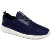 Stylish Lace-Up and Mesh Design Men's Athletic Shoes - Bleu profond 44