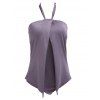 s 'Maillots de bain à la mode Backless Halter Solid Color Femmes - Violet clair S