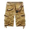 Loose Fit s 'Trendy Hommes  multi-poches Cargo Shorts - Kaki 36
