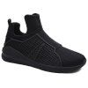 Elastic Band mode et solides Chaussures Color Design Men  's - Noir 42