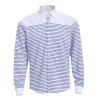 Rafraîchissant Collar Turn-down Color Block manches longues Hommes d  'Chemise rayée - Rayure XL