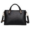 Trendy Metal and PU Leather Design Women's Tote Bag - Noir 