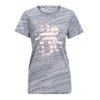 T-Shirt Femme Trendy à manches courtes col rond Octopus Imprimer l  ' - Gris M