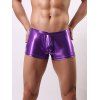 Taille Basse Hot Stamping Single Layer Pocket Bag Men  's Boxers Brief - Pourpre S