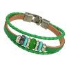 Retro Multilayer Faux Gem Tricoté Bracelet de corde pour les femmes - Vert 