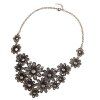 Chic Rhinestoned Collier Blossom pour les femmes - d'or 