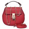 Concise Hasp and Solid Color Design Women's Tote Bag - Rouge 