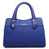 Trendy Metal and Solid Colour Design Women's Tote Bag - Bleu 
