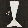Chic Paillettes Agrémentée Fish Tail Shape Sac de couchage Mermaid design Knitting Blanket - Blanc 
