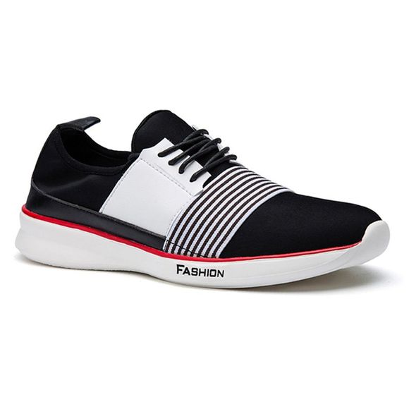 Stylish Striped and Hit Color Design Men's Casual Shoes - Noir 42