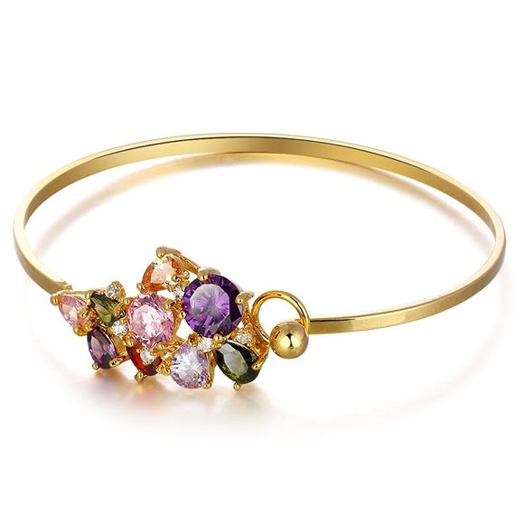 Superbe Colorful Faux Gem Zircon Bracelet pour les femmes - d'or 