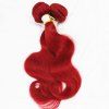 1 Pcs 6A Virgin Pure Body Rouge Vague Indian Human Hair Weave pour les femmes - Rouge 18INCH