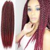 Corde Twisted Exotic Braid Rouge Ombre Couleur long synthétique Extension de cheveux pour les femmes - multicolore 