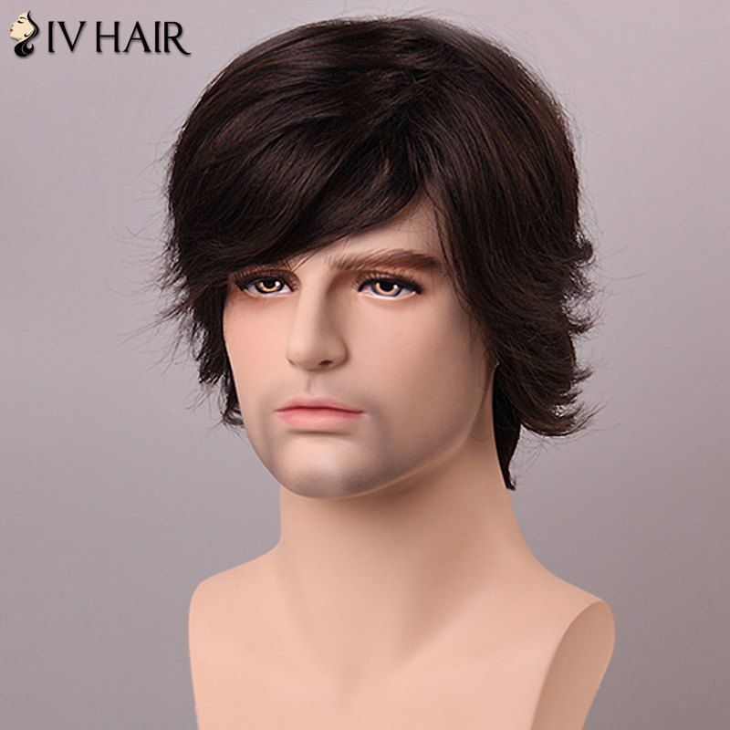 41 Off 2020 Fashion Side Bang Siv Hair Human Hair Men S Wig In