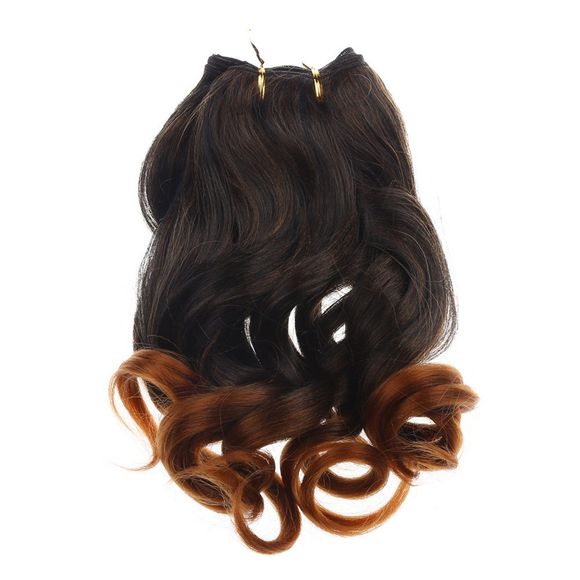 Attractive Ombre Couleur Fluffy Wavy capless Extension de cheveux synthétiques pour les femmes - 1/30 