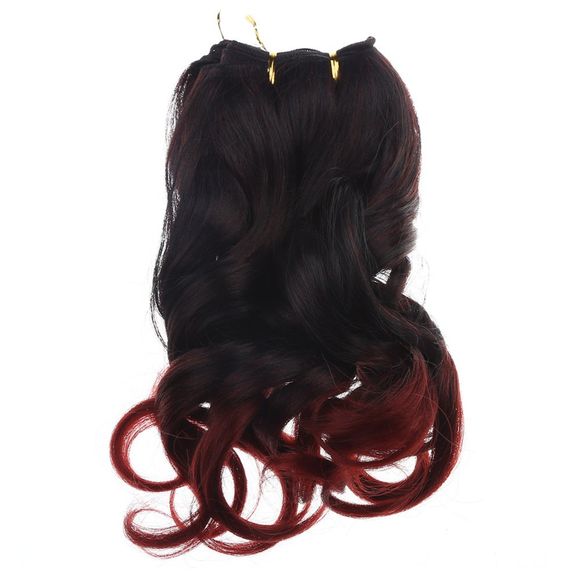Attractive Ombre Couleur Fluffy Wavy capless Extension de cheveux synthétiques pour les femmes - multicolore 