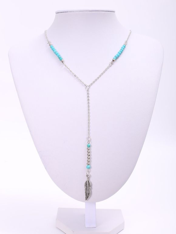 Trendy Beads Embellished Women's Necklace - Argent 