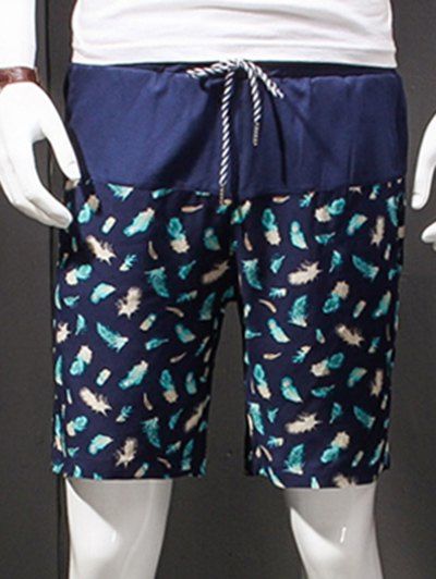 Hot Sale Men 's  droites Shorts Leg Impression Drawstring - multicolore XL