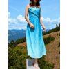 Chic Sleeveless Strapless Ombre Women's Maxi Dress - AZURE XL