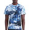 Men 's  Abstract 3D Iceberg Imprimer col rond manches courtes T-shirt - multicolore 2XL