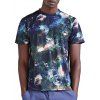 Men's Abstract 3D Sky Print T-shirt manches courtes à manches courtes - multicolore 2XL