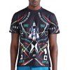 Spaceship 3D élégante et numéro Imprimer ronde T-shirt ras du cou à manches courtes hommes s ' - multicolore S