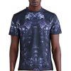 T-shirt Imprimé Squelette 3D à Col Rond à Manches Courtes pour Homme - multicolore 2XL