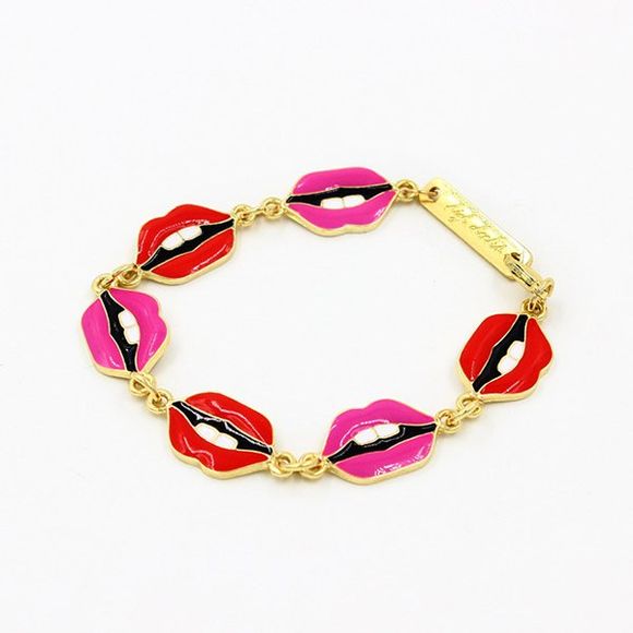Lèvres Chic Bracelet pour les femmes - d'or 