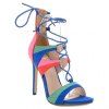 Stylish Cross Straps and Multicolor Design Women's Sandals - multicolore 36