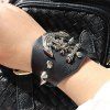 Style gothique Anchor Shape Alloy Rivet Faux Bracelet en cuir pour les femmes - Noir 