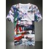 Casual navires V-Neck T-shirt de l'impression Hommes - coloré XL