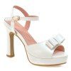 Solide Couleur Ladylike et Sandals Bow design Femmes  's - Blanc 39