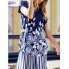 Stylish Scoop Collar Batwing Sleeve Loose-Fitting Floral Print Women's T-Shirt - Comme Photo ONE SIZE(FIT SIZE XS TO M)