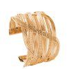 Élégant Hollowed Crossed Cuff Bracelet pour les femmes - d'or 
